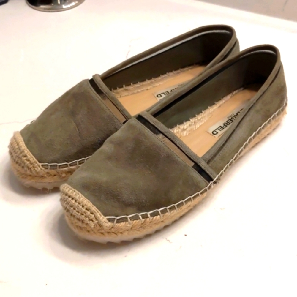 Karl Lagerfeld Paris Size 6 Olive Espadrilles